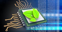 Electronic microprocessor with leaves Electronic microprocessor with leaves