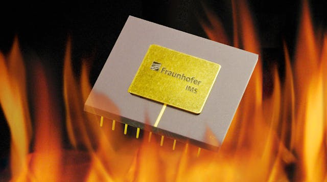 Combining different materials and altering electrode design allows the capacitors to survive temperatures as high as 300 &deg;C. (Courtesy of Fraunhofer IMS)