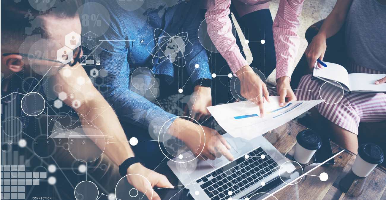 Global Strategy Connection Data Virtual Icon Innovation Graph Interface