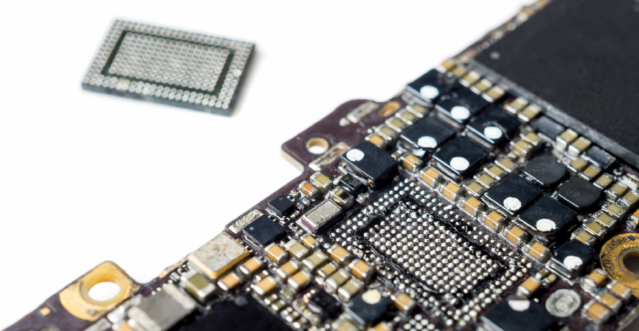 Smartphone logic board removed power IC