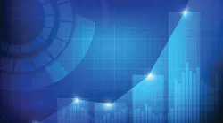 Increasing bars and line graph chart