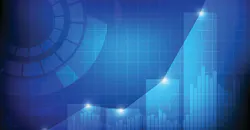 Increasing bars and line graph chart