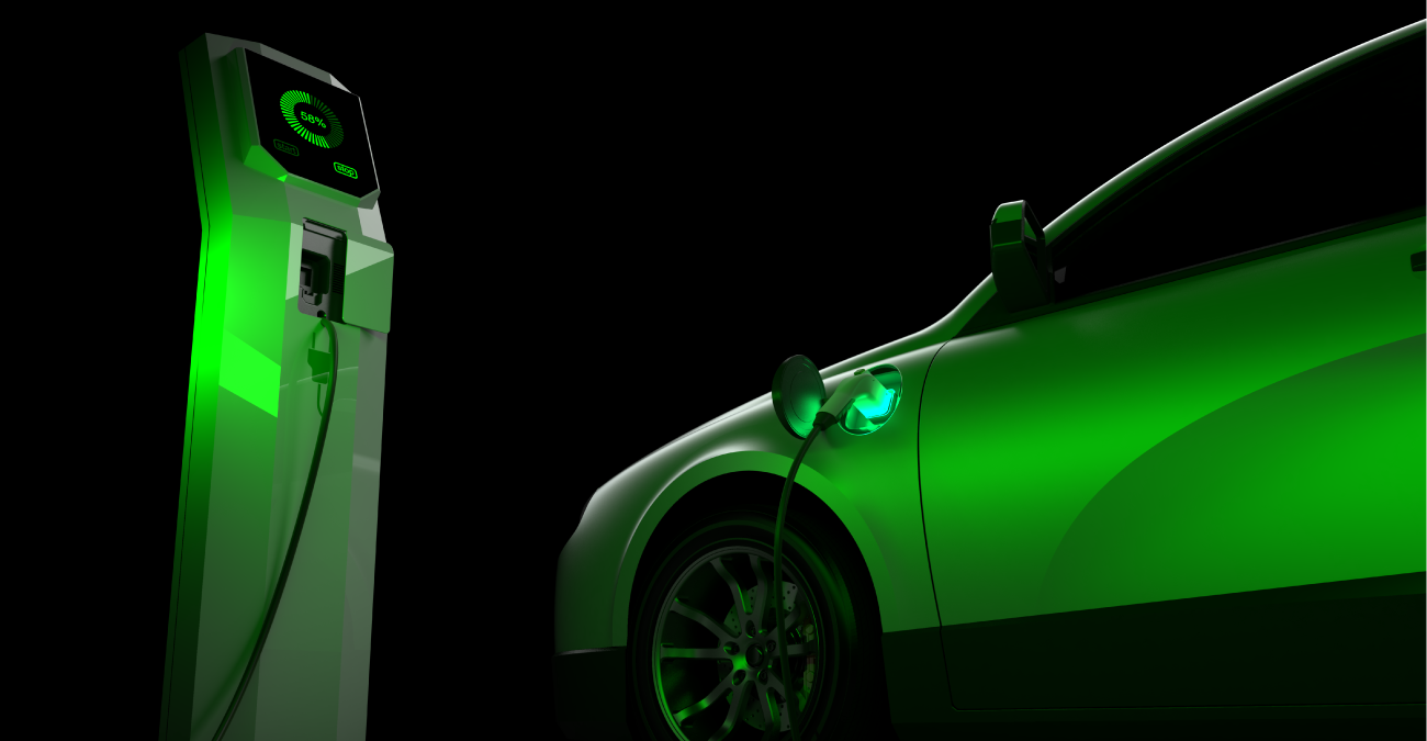 Charging of electric car.