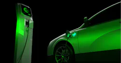 Charging of electric car. Charging of electric car.