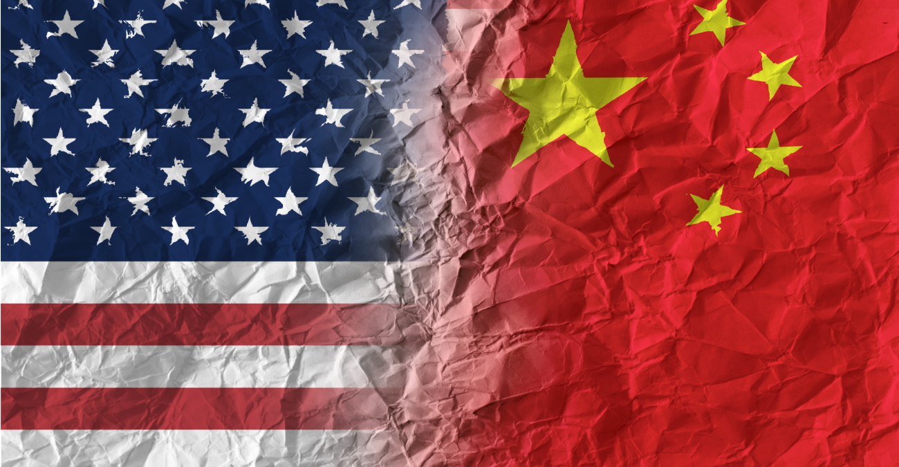 American and Chinese flags