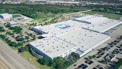 A bird’s-eye view of Mouser’s expansive campus at its Global Headquarters and Distribution Center in Texas, USA. A bird’s-eye view of Mouser’s expansive campus at its Global Headquarters and Distribution Center in Texas, USA.
