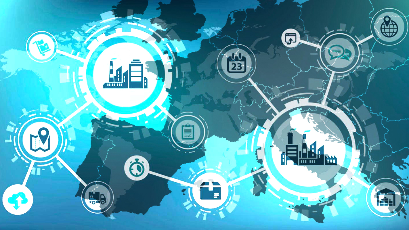 Artist's redition of supply chain